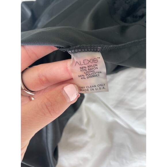 Alexis Bodycon Lace Paneled Midi Dress Black Small - Picture 6 of 8